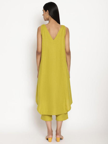 Cotton slub Co-Ord Set - Yellow